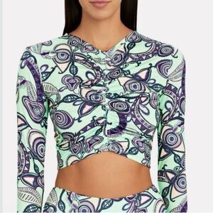 A.L.C. Ansel Rash Guard Top in Green Size Large